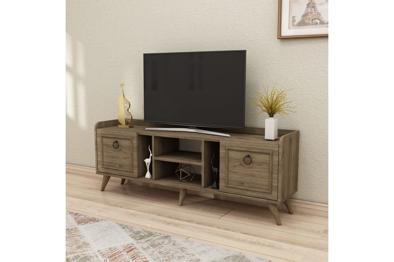Irubhi Tv-möbelset 150x35 cm Brun - Hanah Home - Möbler - Tv möbel & mediamöbel - TV-möbelset