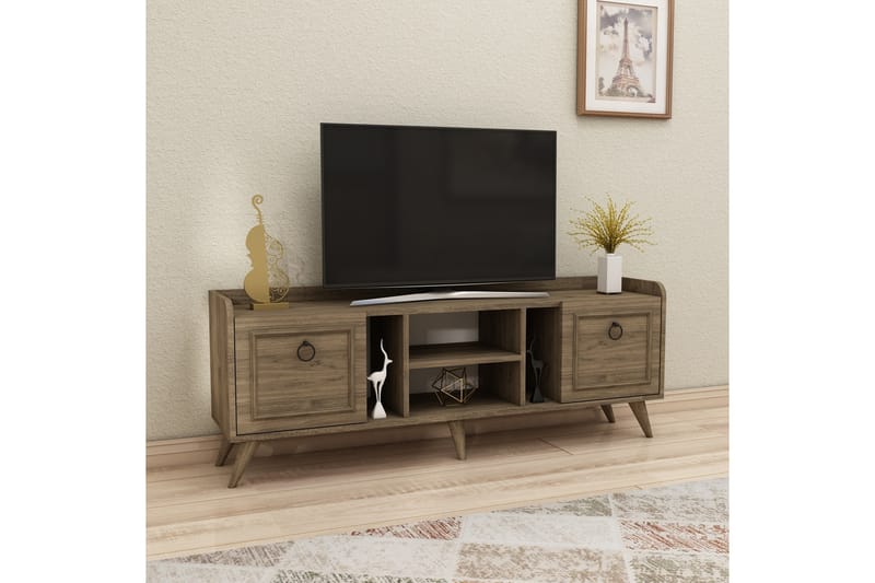 Irubhi Tv-möbelset 150x35 cm Brun - Hanah Home - Möbler - Tv möbel & mediamöbel - TV-möbelset