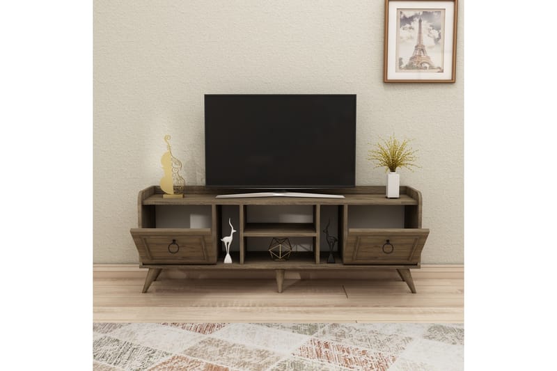 Irubhi Tv-möbelset 150x35 cm Brun - Hanah Home - Möbler - Tv möbel & mediamöbel - TV-möbelset