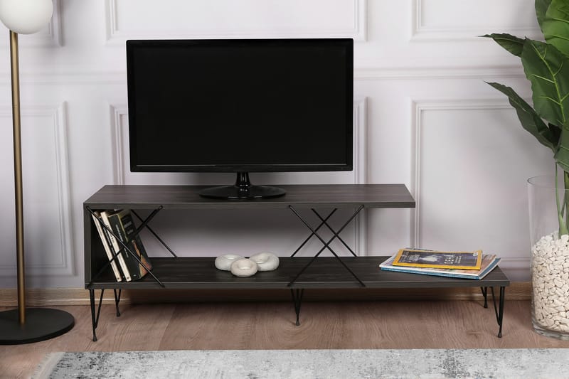 Jaennis Tv-bänk 120 cm - Mörkbrun - TV bänk & mediabänk