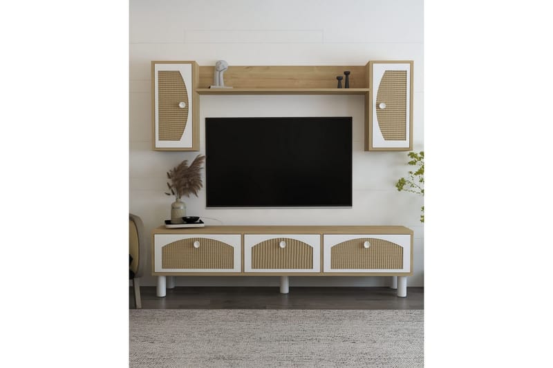 Jasvindir Tv-skåp - Beige/Rödfärgat trä - Möbler - Tv möbel & mediamöbel - TV skåp