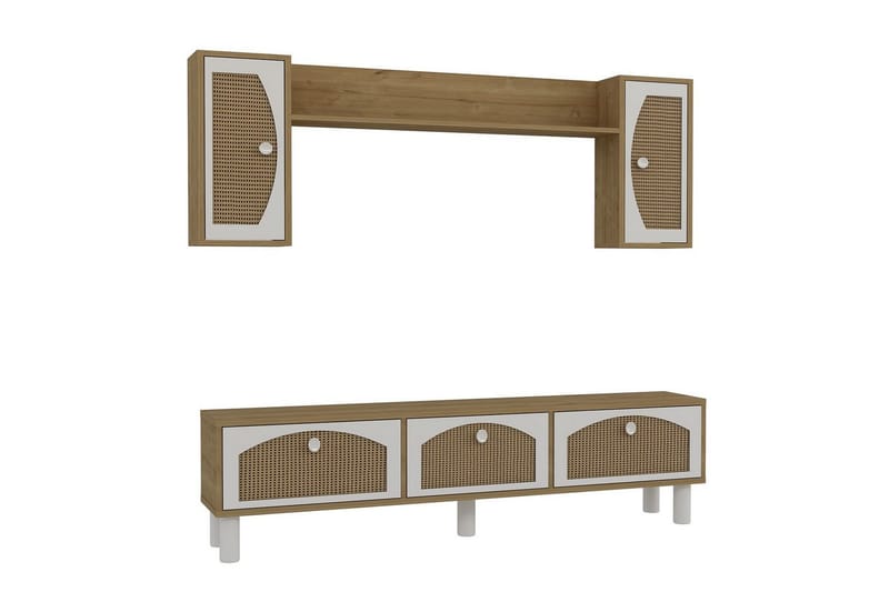 Jasvindir Tv-skåp - Beige/Rödfärgat trä - Möbler - Tv möbel & mediamöbel - TV skåp