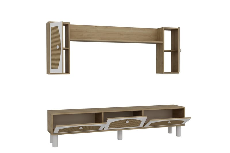 Jasvindir Tv-skåp - Beige/Rödfärgat trä - Möbler - Tv möbel & mediamöbel - TV skåp