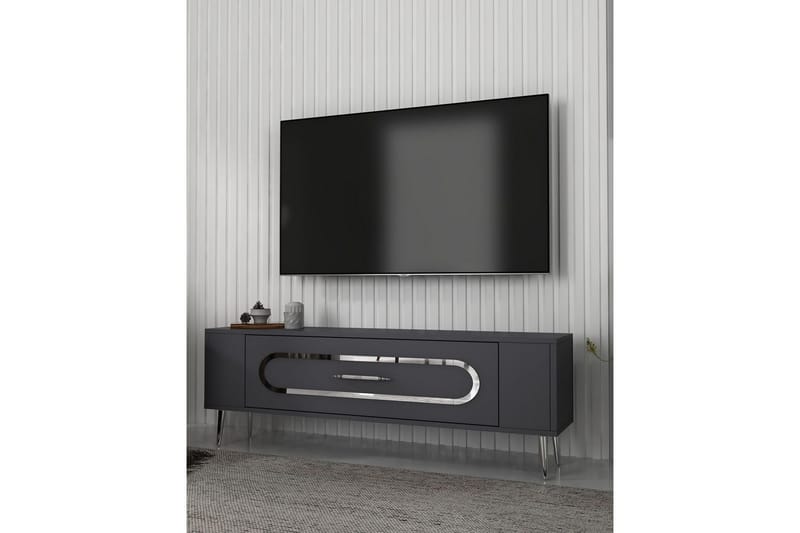 Javin Tv-bänk 120 cm - Antracit/Silver - Möbler - Tv möbel & mediamöbel - TV bänk & mediabänk