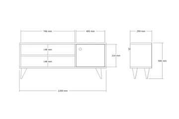 Jena Tv-bänk 120 cm - Brun - Möbler - Tv möbel & mediamöbel - TV bänk & mediabänk