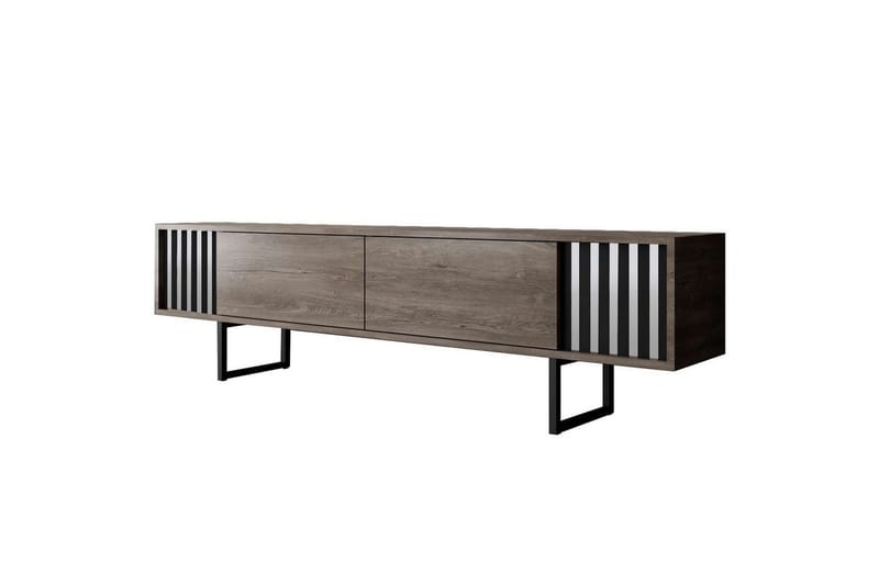 Jeval Tv-bänk 180 cm - Ljusbrun/Svart - Möbler - Tv möbel & mediamöbel - TV bänk & mediabänk