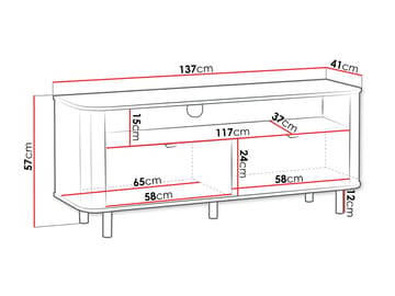 Joriel Tv-bänk 137 cm - Beige|svart - Möbler - Tv möbel & mediamöbel - TV bänk & mediabänk