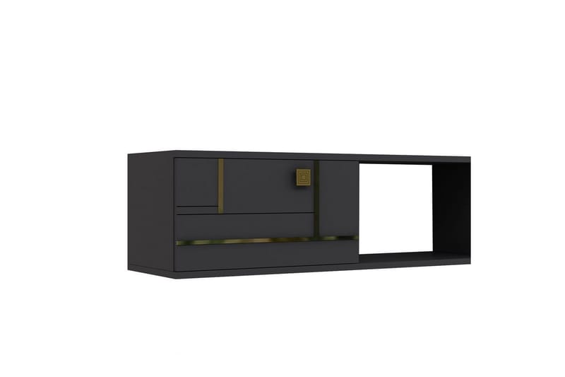 Jorin Tv-bänk 150 cm - Antracit/Guld - Möbler - Tv möbel & mediamöbel - TV bänk & mediabänk