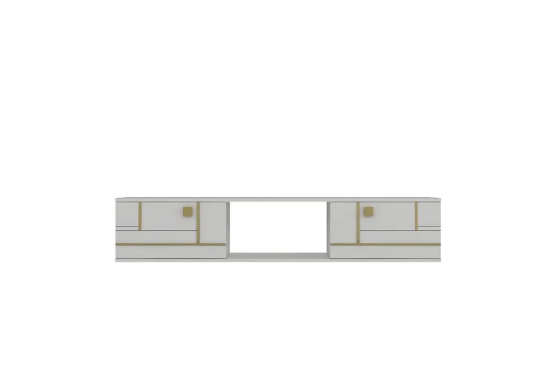 Jorin Tv-bänk 150 cm - Vit/Guld - Möbler - Tv möbel & mediamöbel - TV bänk & mediabänk