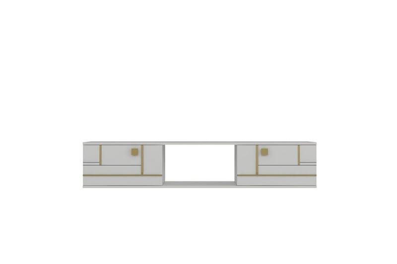 Jorin Tv-bänk 150 cm - Vit/Guld - Möbler - Tv möbel & mediamöbel - TV bänk & mediabänk