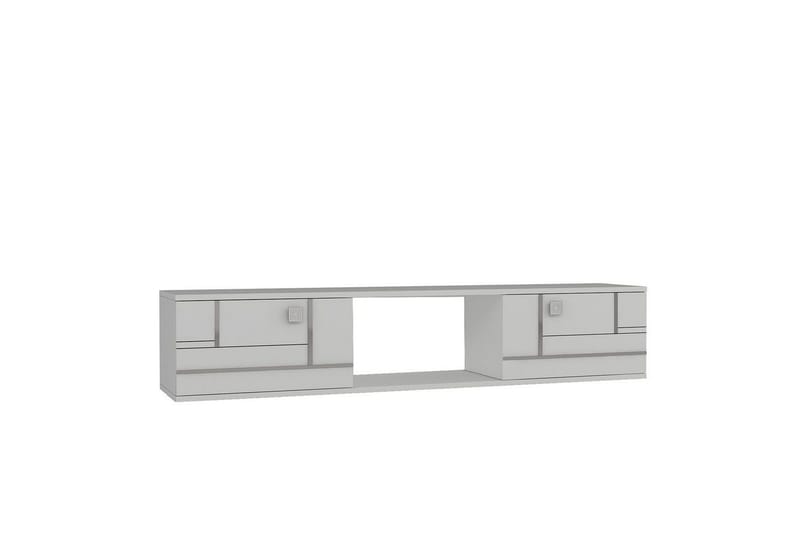 Jorin Tv-bänk 150 cm - Vit/Silver - Möbler - Tv möbel & mediamöbel - TV bänk & mediabänk