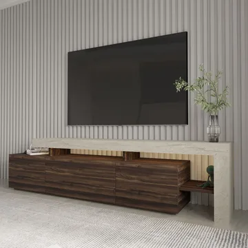Jurukovo TV-bänk 192x53x37 cm - Valnöt - Möbler - Tv möbel & mediamöbel - TV bänk & mediabänk