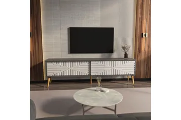 Kalon Tv-bänk 180 cm - Antracit/Vit - Möbler - Tv möbel & mediamöbel - TV bänk & mediabänk