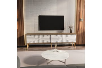 Kalon Tv-bänk 180 cm - Valnöt/Vit - Möbler - Tv möbel & mediamöbel - TV bänk & mediabänk