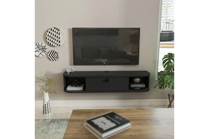 Kalvos Tv-bänk 120 cm - Antracit - Möbler - Tv möbel & mediamöbel - TV bänk & mediabänk