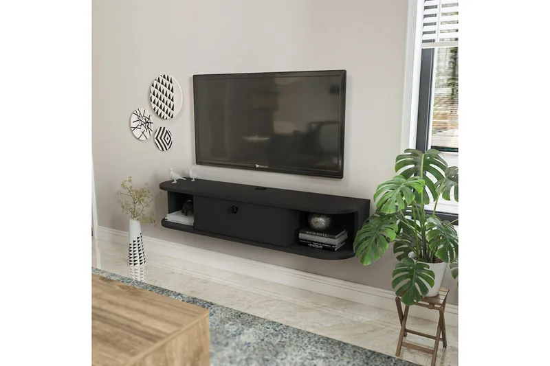 Kalvos Tv-bänk 120 cm - Antracit - Möbler - Tv möbel & mediamöbel - TV bänk & mediabänk