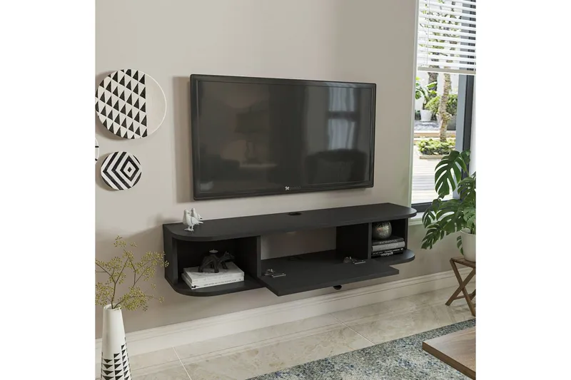 Kalvos Tv-bänk 120 cm - Antracit - Möbler - Tv möbel & mediamöbel - TV bänk & mediabänk