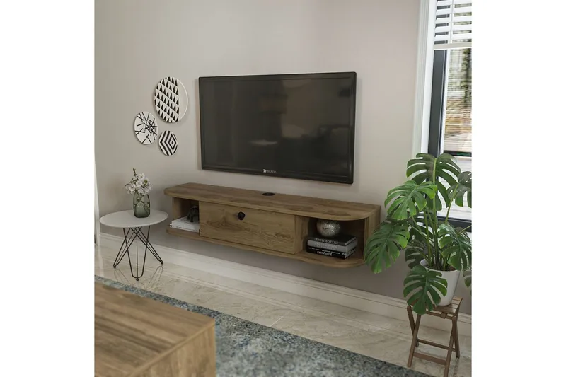 Kalvos Tv-bänk 120 cm - Ek - Möbler - Tv möbel & mediamöbel - TV bänk & mediabänk