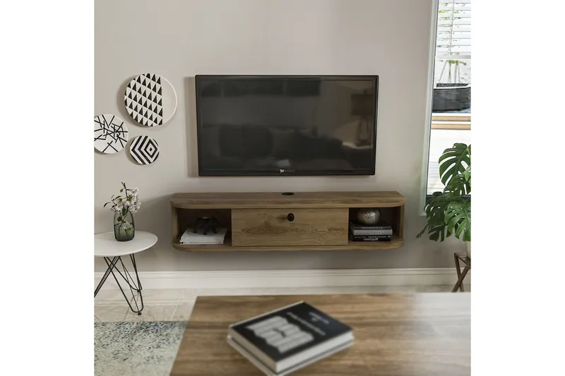 Kalvos Tv-bänk 120 cm - Ek - Möbler - Tv möbel & mediamöbel - TV bänk & mediabänk