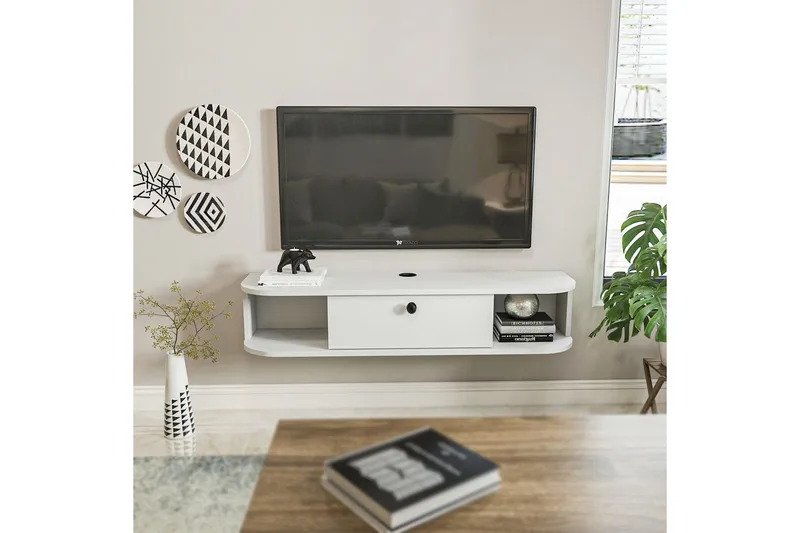 Kalvos Tv-bänk 120 cm - Vit - Möbler - Tv möbel & mediamöbel - TV bänk & mediabänk