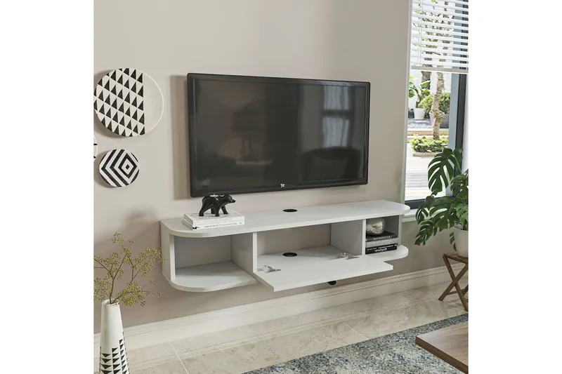 Kalvos Tv-bänk 120 cm - Vit - Möbler - Tv möbel & mediamöbel - TV bänk & mediabänk