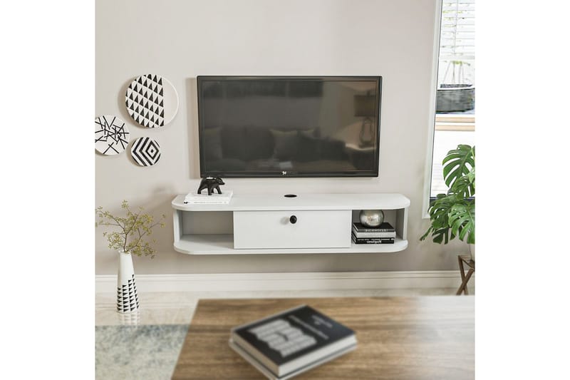 Kalvos Tv-bänk 120 cm - Vit - Möbler - Tv möbel & mediamöbel - TV bänk & mediabänk