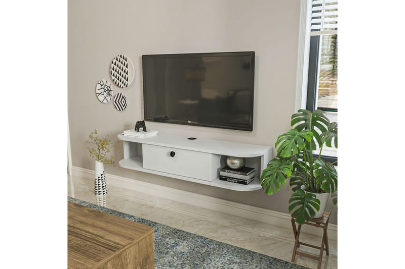 Kalvos Tv-bänk 120 cm - Vit - Möbler - Tv möbel & mediamöbel - TV bänk & mediabänk