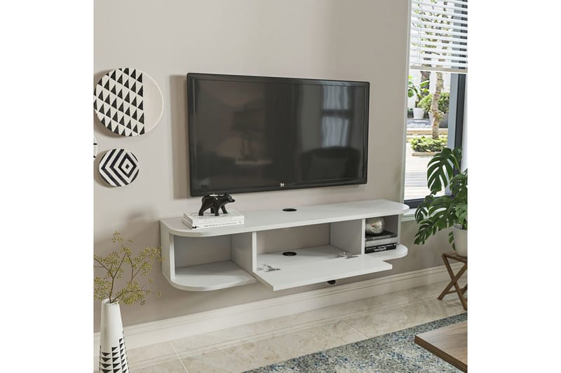 Kalvos Tv-bänk 120 cm - Vit - Möbler - Tv möbel & mediamöbel - TV bänk & mediabänk
