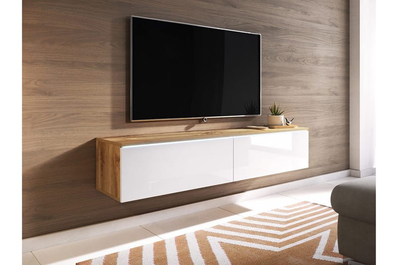 Kanak Tv-bänk 140 cm - Natur/Vit - Möbler - Tv möbel & mediamöbel - TV bänk & mediabänk