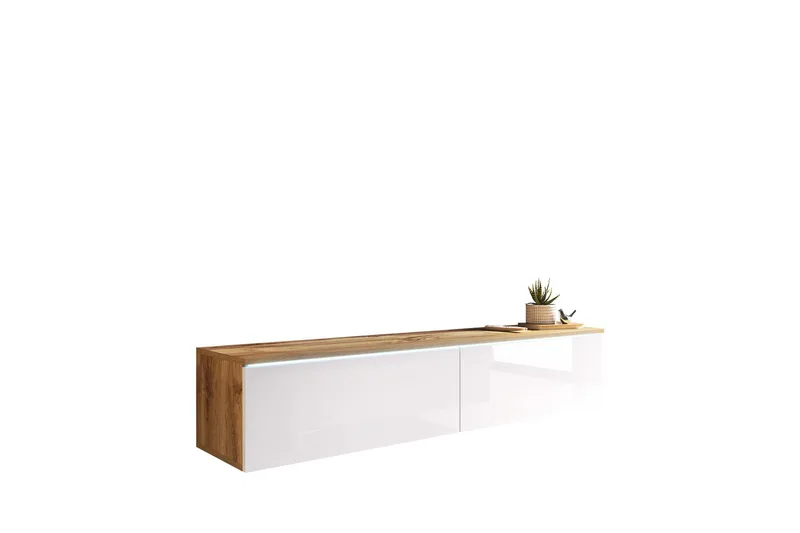 Kanak Tv-bänk 140 cm - Natur/Vit - Möbler - Tv möbel & mediamöbel - TV bänk & mediabänk