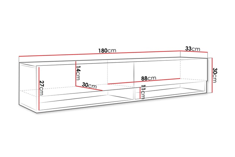 Kanak Tv-bänk 180 cm - Beige - Möbler - Tv möbel & mediamöbel - TV bänk & mediabänk
