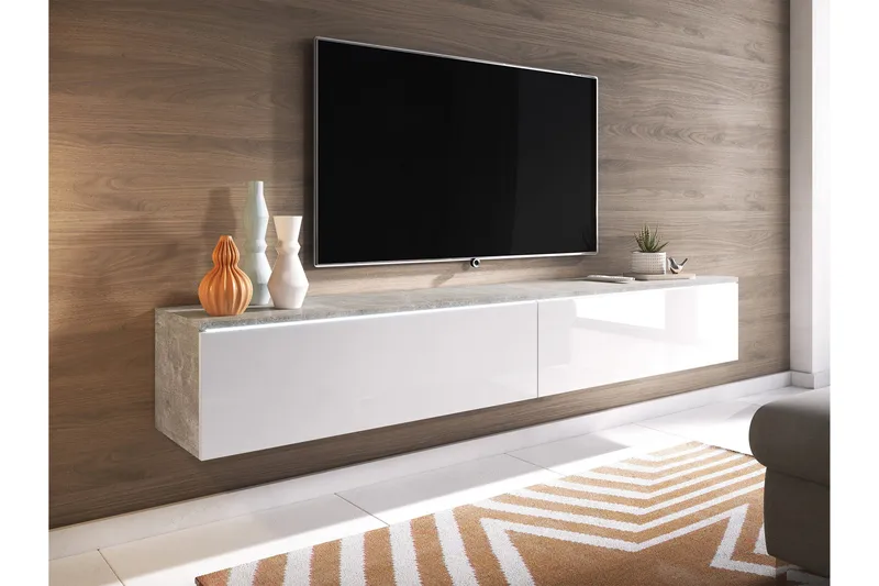 Kanak Tv-bänk 180 cm - Grå/Vit - Möbler - Tv möbel & mediamöbel - TV bänk & mediabänk