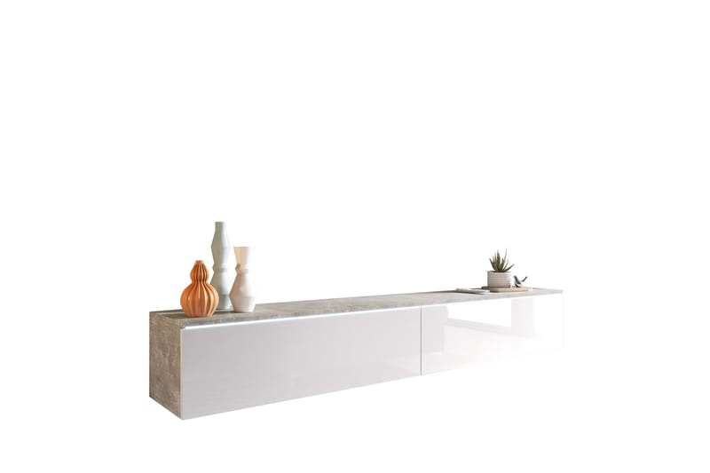 Kanak Tv-bänk 180 cm - Grå/Vit - Möbler - Tv möbel & mediamöbel - TV bänk & mediabänk