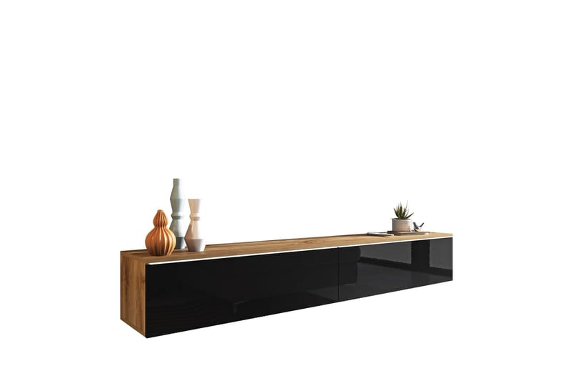 Kanak Tv-bänk 180 cm - Natur/Svart - Möbler - Tv möbel & mediamöbel - TV bänk & mediabänk