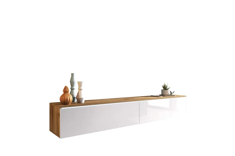 Kanak Tv-bänk 180 cm - Natur/Vit - Möbler - Tv möbel & mediamöbel - TV bänk & mediabänk