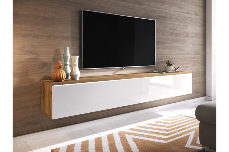 Kanak Tv-bänk 180 cm - Natur/Vit - Möbler - Tv möbel & mediamöbel - TV bänk & mediabänk