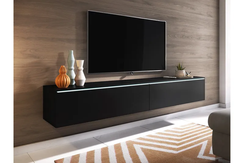 Kanak Tv-bänk 180 cm - Svart - Möbler - Tv möbel & mediamöbel - TV bänk & mediabänk