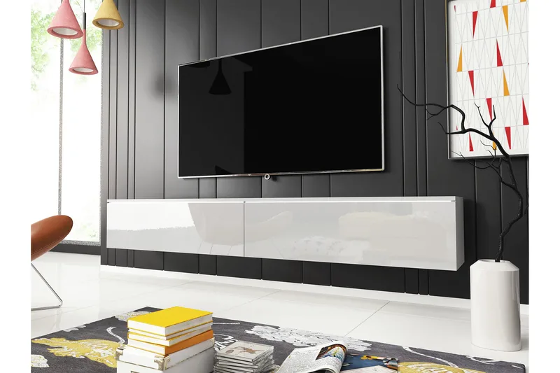 Kanak Tv-bänk 180 cm - Vit - Möbler - Tv möbel & mediamöbel - TV bänk & mediabänk