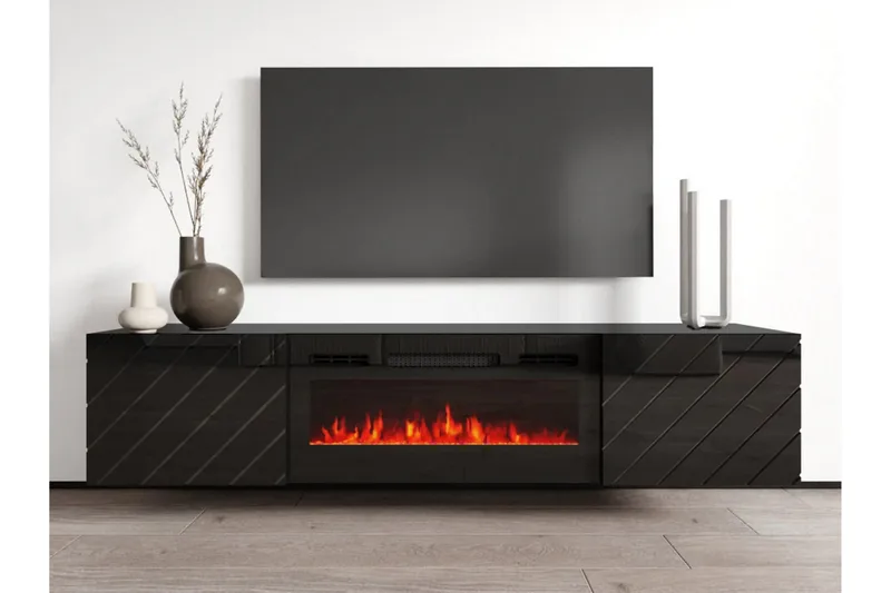 Kanki Tv-bänk 183 cm - Svart - Möbler - Tv möbel & mediamöbel - TV bänk & mediabänk