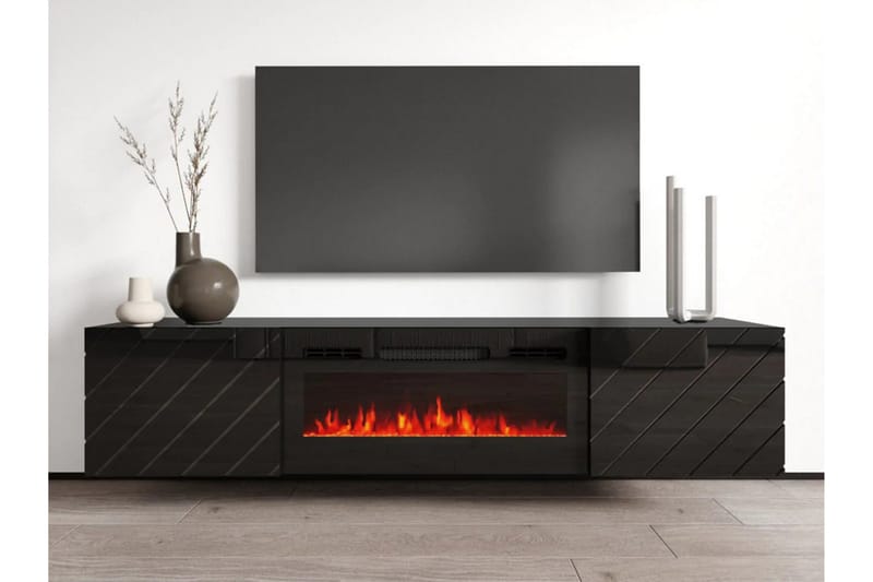 Kanki Tv-bänk 183 cm - Svart - Möbler - Tv möbel & mediamöbel - TV bänk & mediabänk