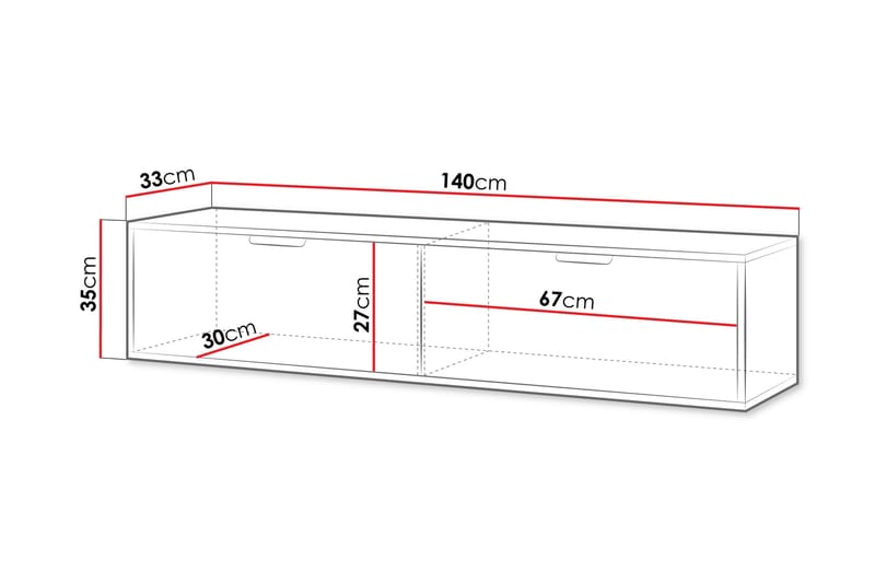 Kanta Tv-bänk 140 cm - Vit - Möbler - Tv möbel & mediamöbel - TV bänk & mediabänk