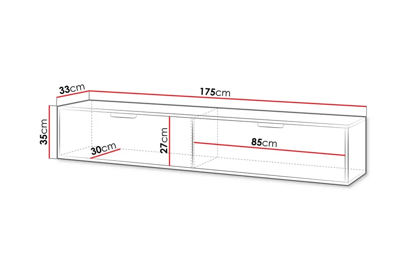 Kanta Tv-bänk 175 cm - Svart - Möbler - Tv möbel & mediamöbel - TV bänk & mediabänk