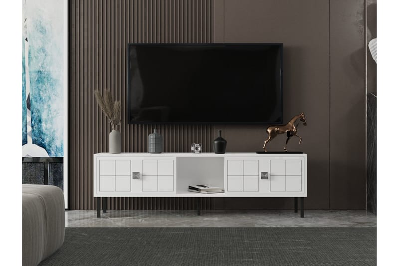 Keary Tv-bänk 150 cm - Silver - TV bänk & mediabänk