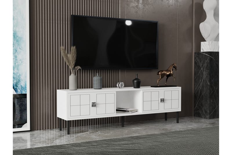 Keary Tv-bänk 150 cm - Silver - TV bänk & mediabänk