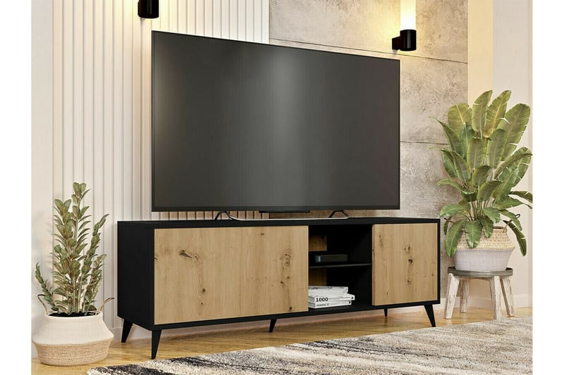 Kintore Tv-skåp 150 cm - Svart - TV skåp