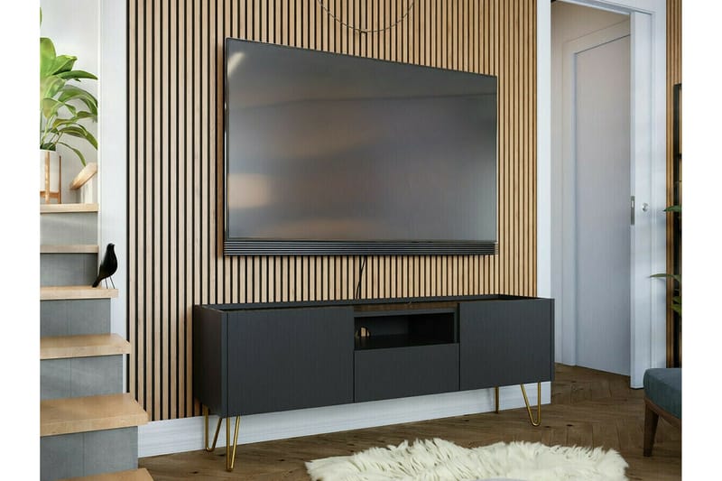 Klinkerville Tv-skåp 144 cm - Grafitgrå - TV skåp