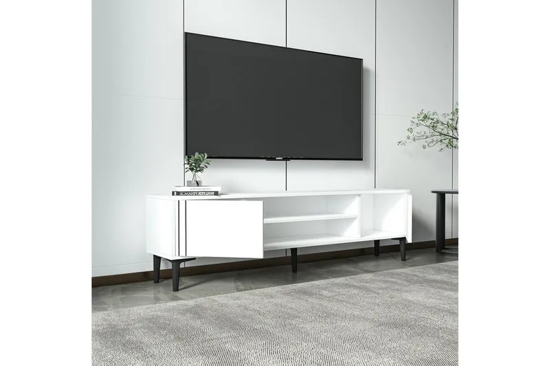 Klyne Tv-bänk 140 cm - Vit - Möbler - Tv möbel & mediamöbel - TV bänk & mediabänk