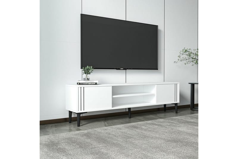 Klyne Tv-bänk 140 cm - Vit - Möbler - Tv möbel & mediamöbel - TV bänk & mediabänk