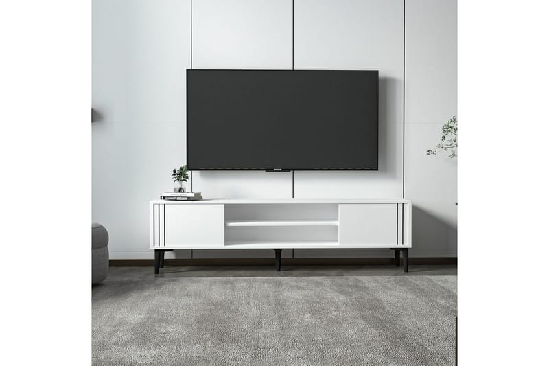 Klyne Tv-bänk 140 cm - Vit - Möbler - Tv möbel & mediamöbel - TV bänk & mediabänk