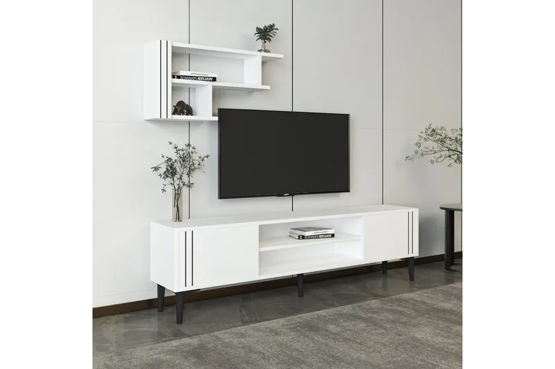 Klyne Tv-möbelset 140x29,6 cm - Vit - Möbler - Tv möbel & mediamöbel - TV-möbelset